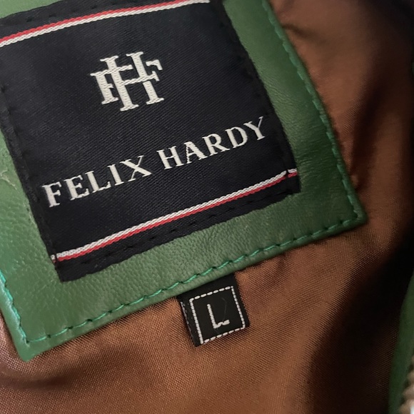 BRAND NEW with TAGS Green Leather Jacket - Picture 5 of 7
